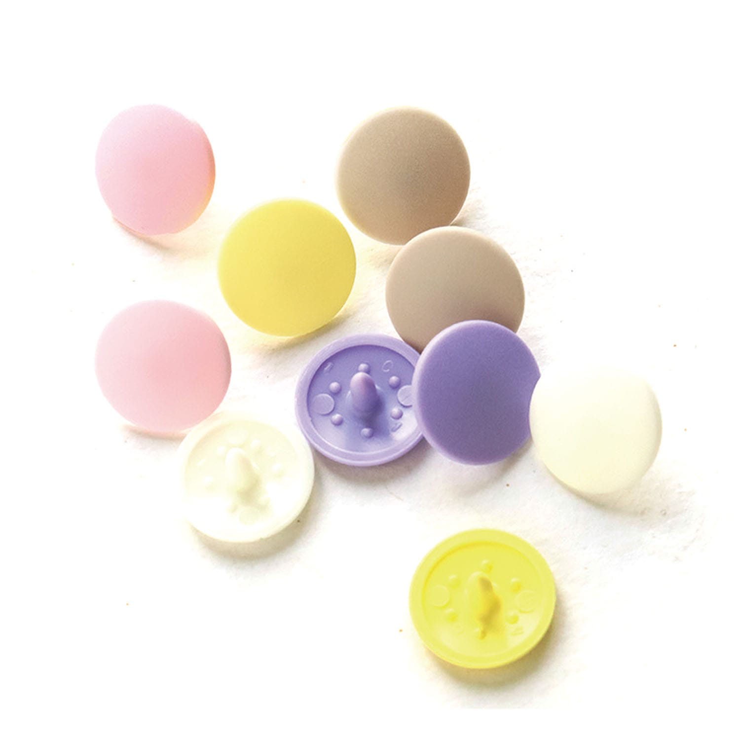 日本紐釦貿易 CHERRY LABEL SUN GRIP プラスチックスナップ釦 ニュアンスカラー5色セット サイズ約13mm SG-NCSET （ご注文単位1セット）【直送品】