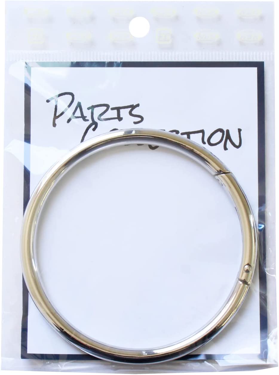 日本紐釦貿易 BIGリングカラビナ 内径75mm シルバー S27-RING80-S (ご注文単位1束)【直送品】