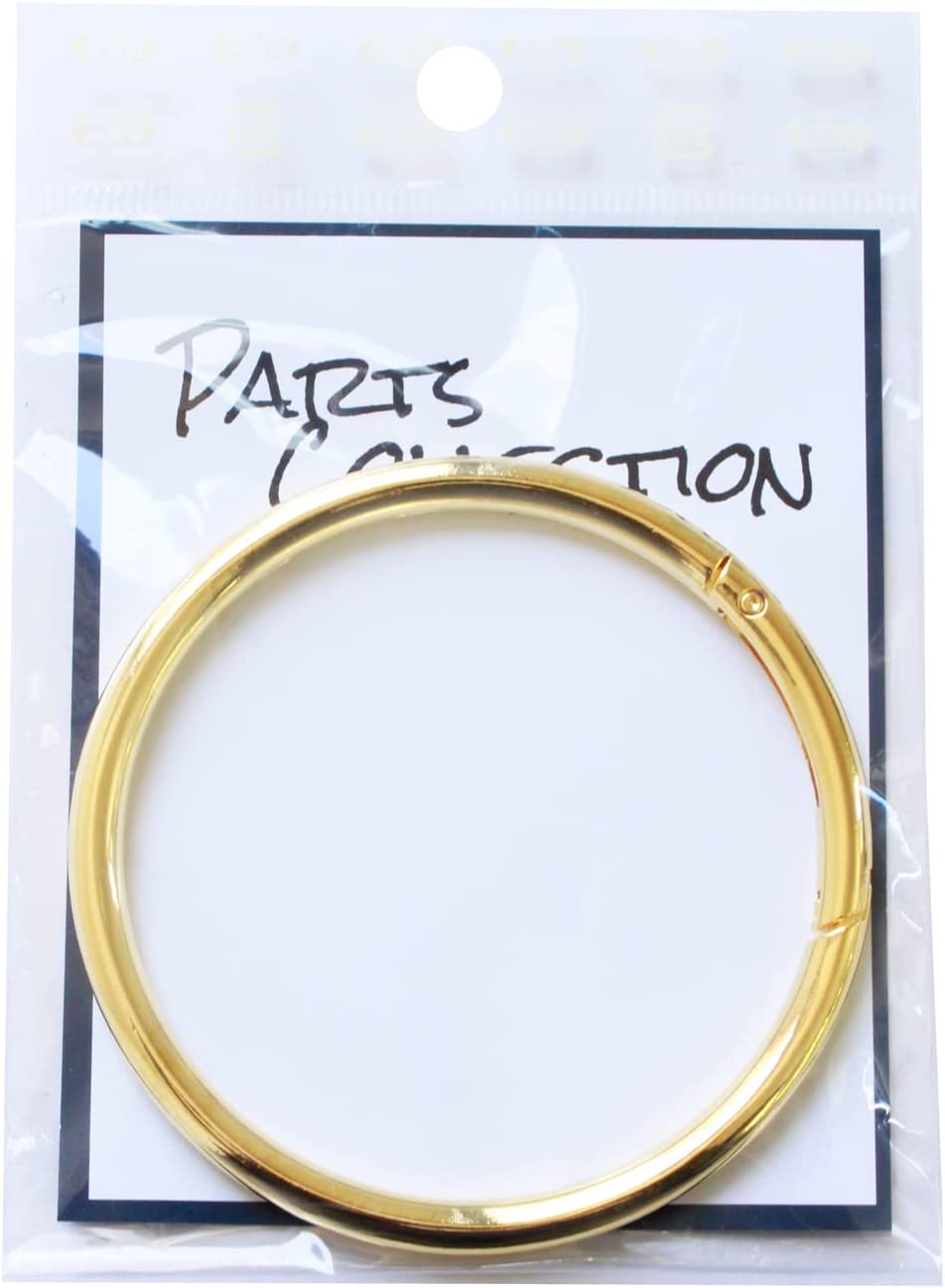 日本紐釦貿易 BIGリングカラビナ 内径75mm ゴールド S27-RING80-G (ご注文単位1束)【直送品】