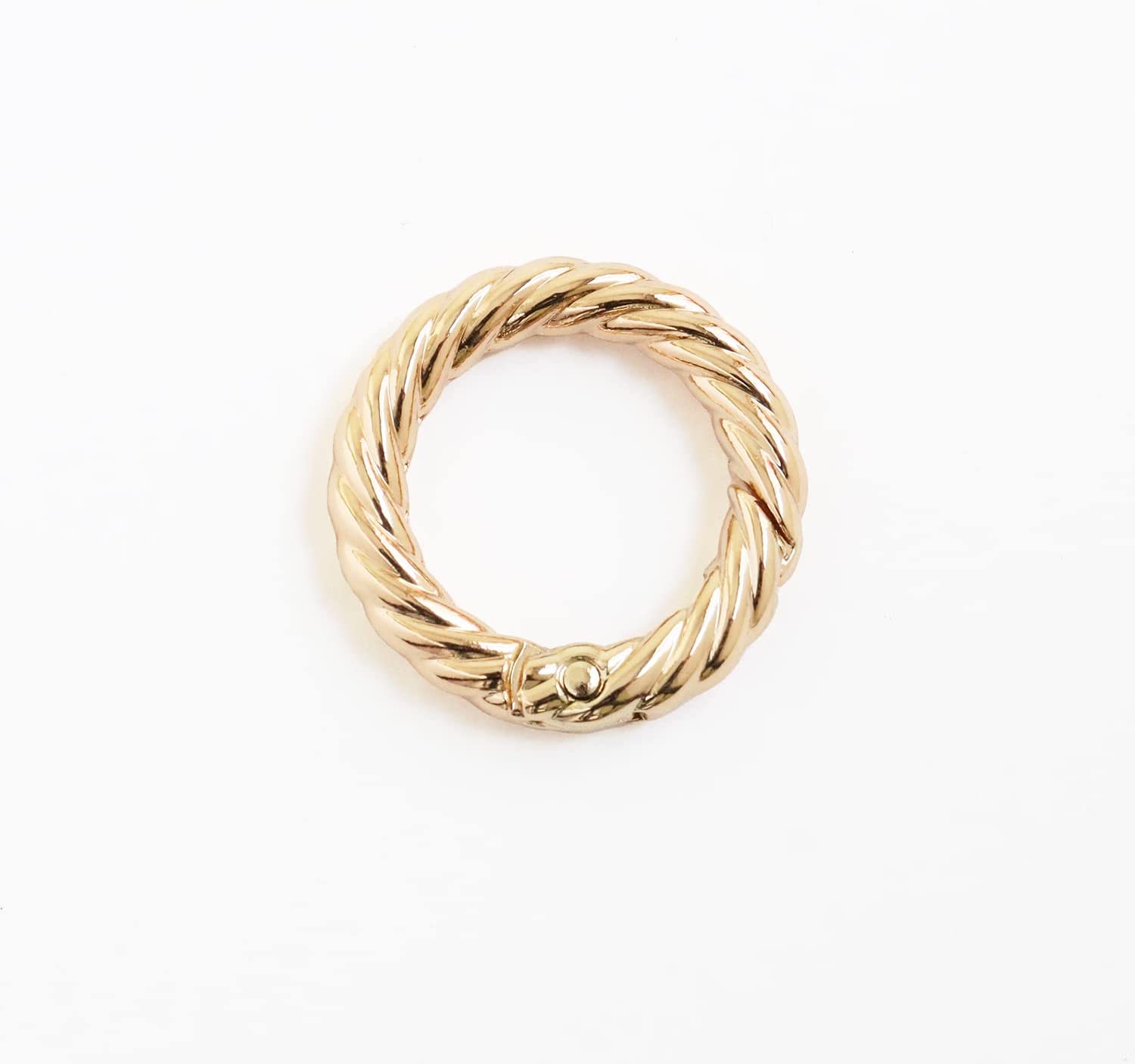 日本紐釦貿易 丸型縄目カラビナ 29mm 4個入 ゴールド S27-304-29G (ご注文単位1束)【直送品】