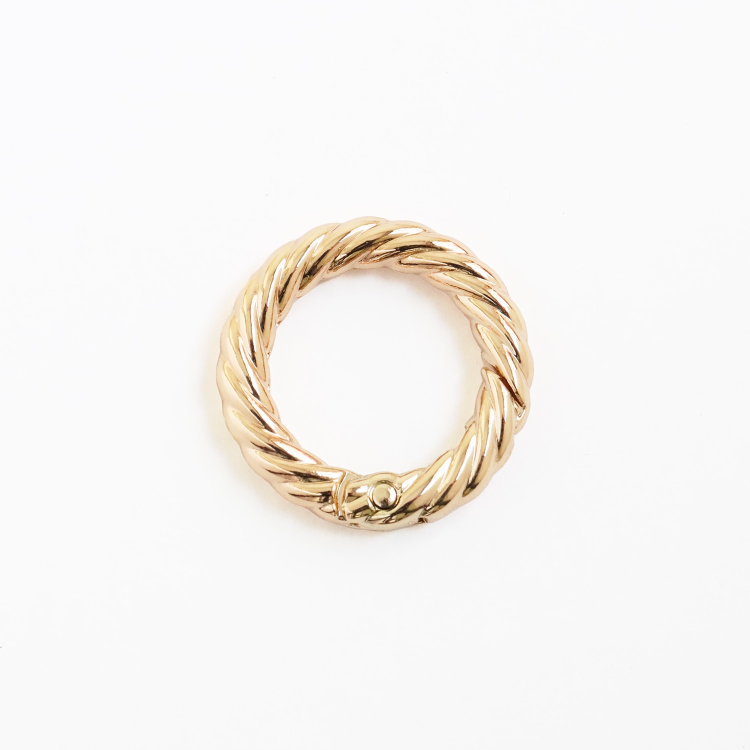 日本紐釦貿易 丸型縄目カラビナ 29mm 4個入 ゴールド S27-304-29G (ご注文単位1束)【直送品】