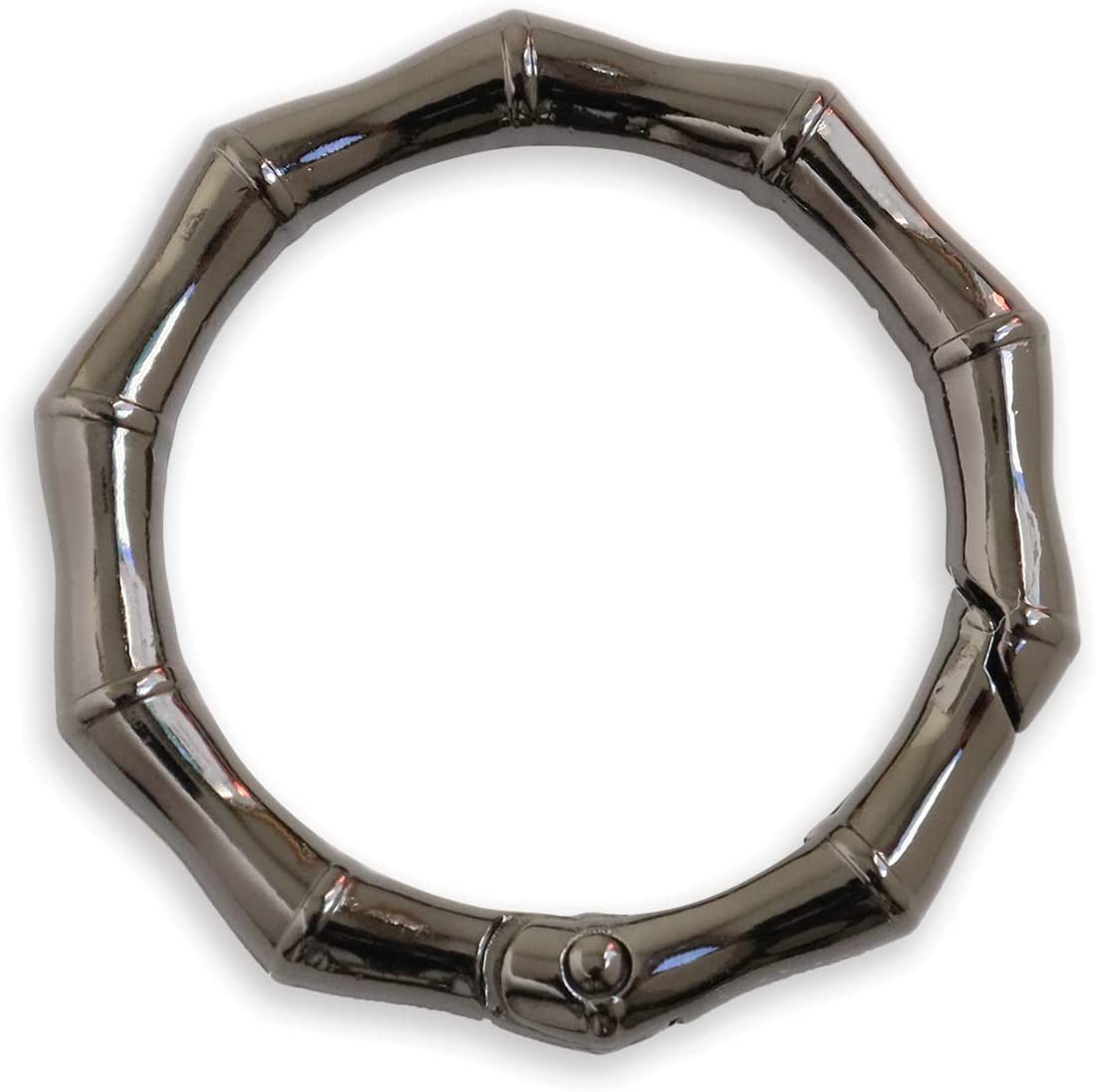 日本紐釦貿易 丸型竹節カラビナ 48mm 4個入 ブラックニッケル S27-305-48BN （ご注文単位1束）【直送品】