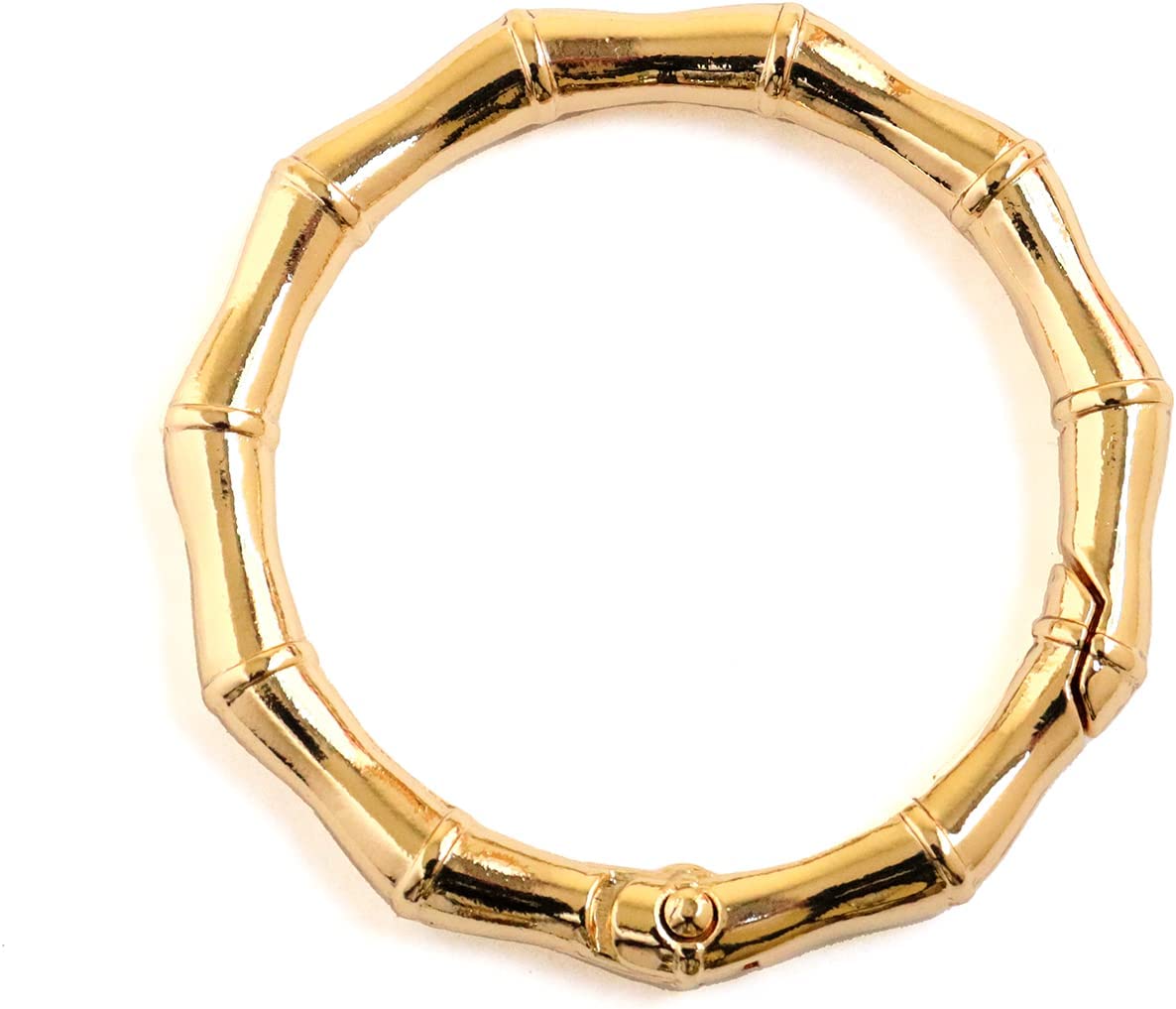 日本紐釦貿易 丸型竹節カラビナ 48mm 4個入 ゴールド S27-305-48G （ご注文単位1束）【直送品】