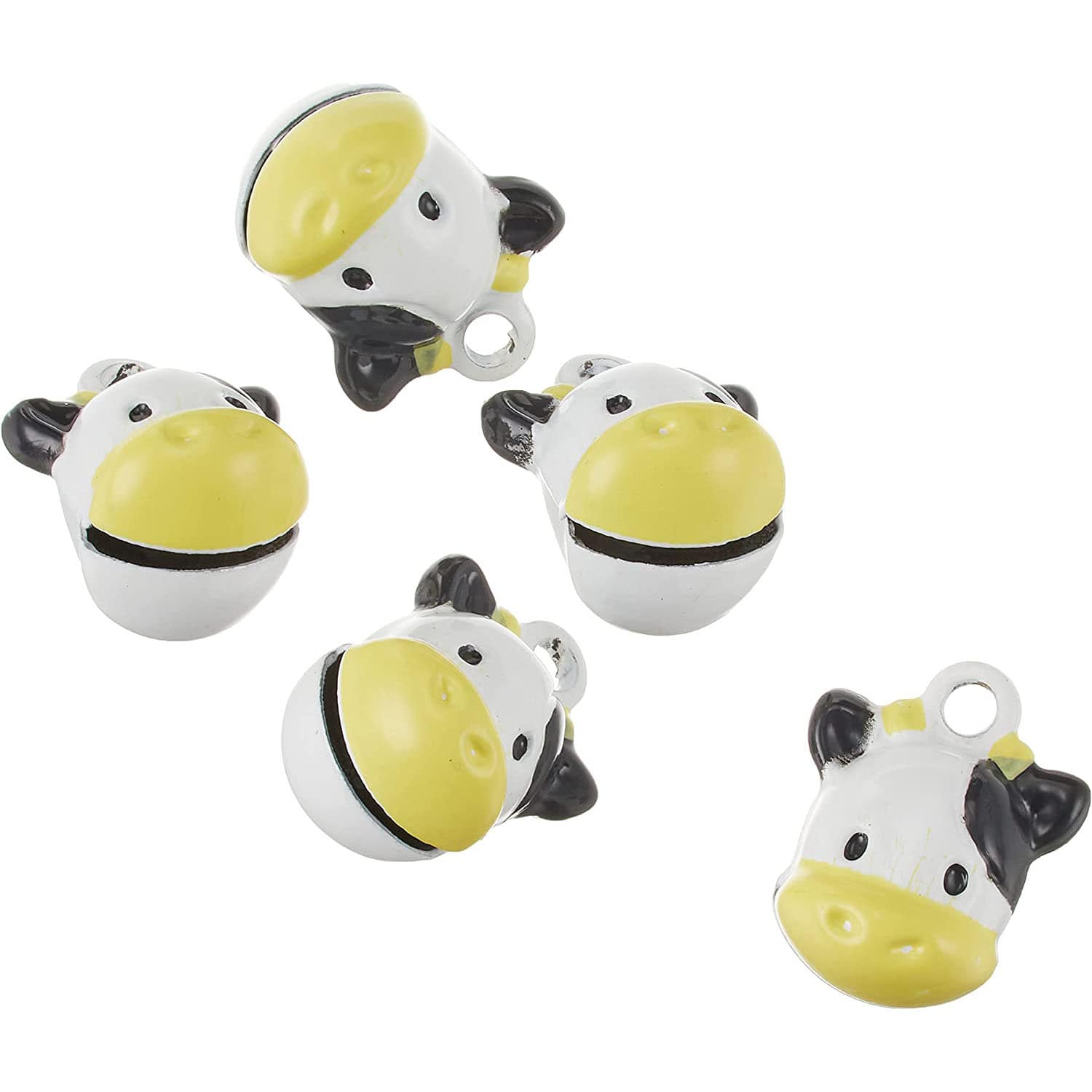 日本紐釦貿易 干支鈴 顔タイプ 5個入 ウシ 約13mm CF61 （ご注文単位1束）【直送品】