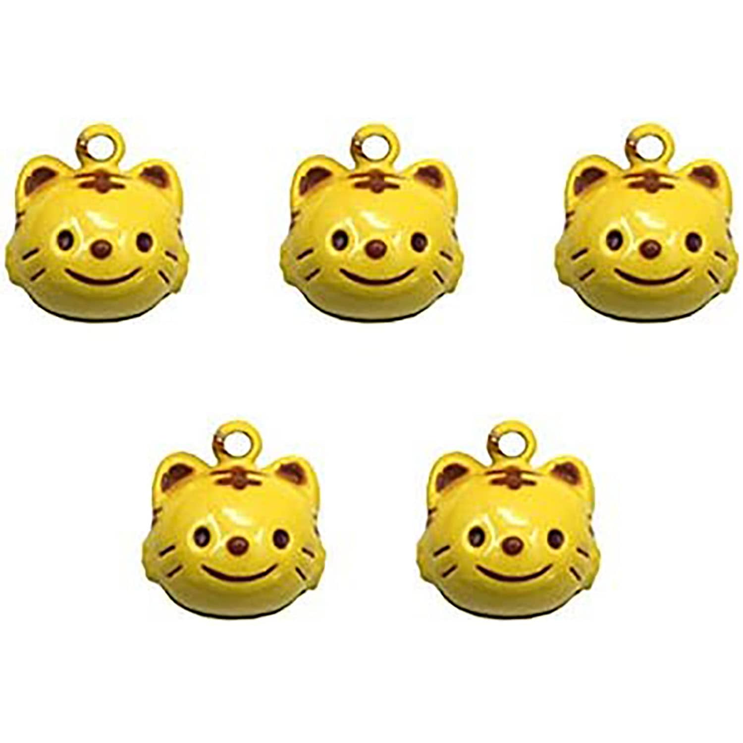 日本紐釦貿易 干支鈴 顔タイプ 5個入 トラ 約13mm CF62 （ご注文単位1束）【直送品】