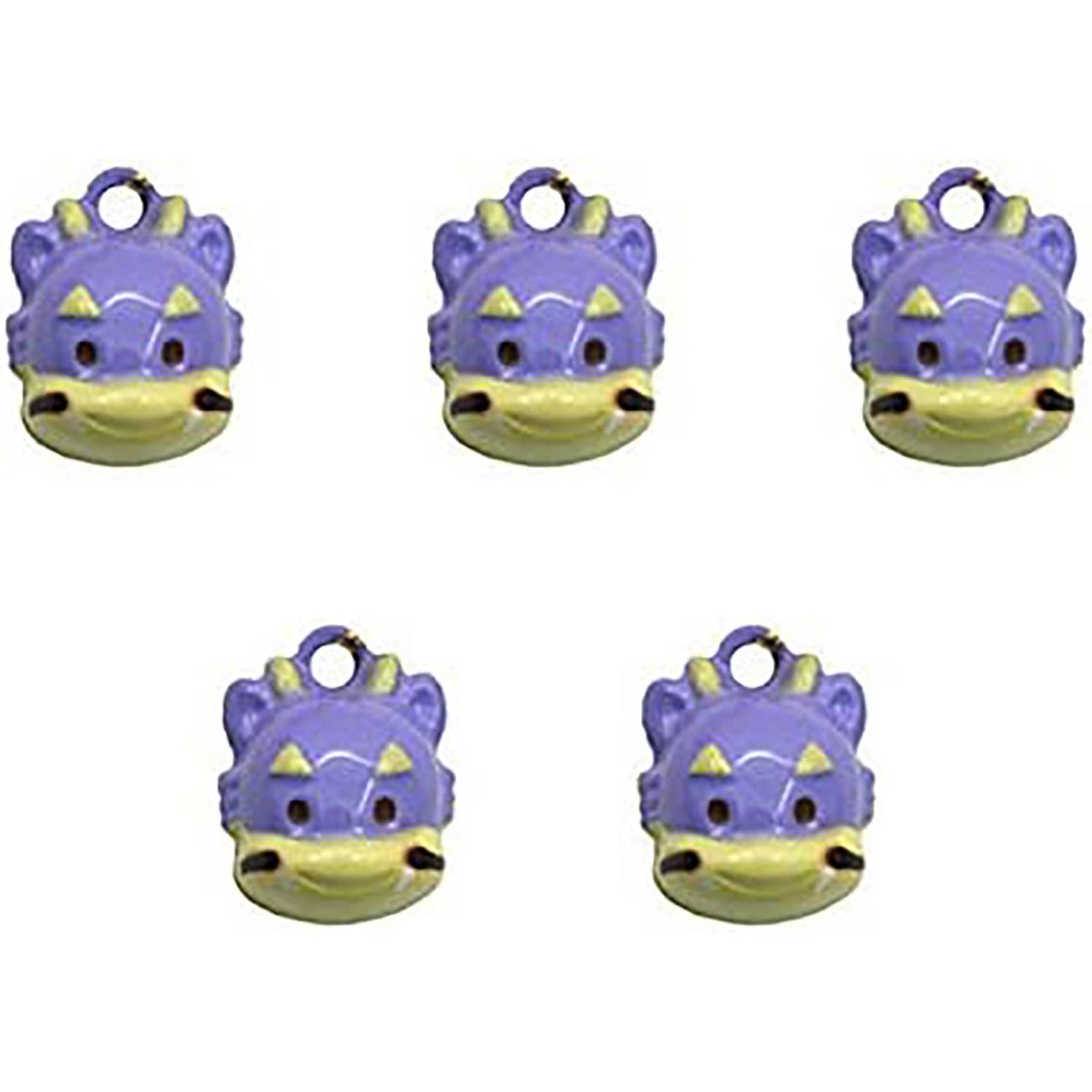 日本紐釦貿易 干支鈴 顔タイプ 5個入 タツ 約13mm CF64 （ご注文単位1束）【直送品】