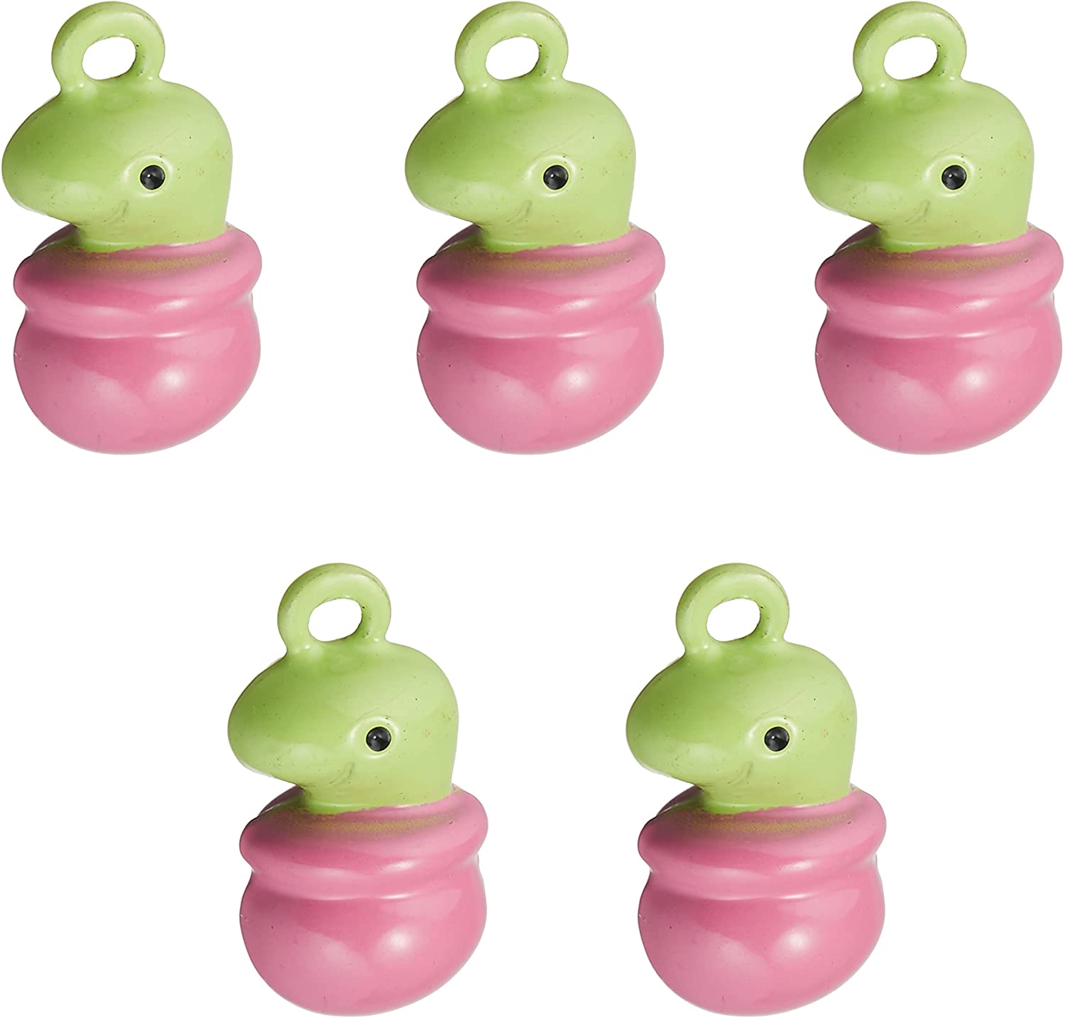 日本紐釦貿易 干支鈴 顔タイプ 5個入 ヘビ 約13mm CF65 （ご注文単位1束）【直送品】