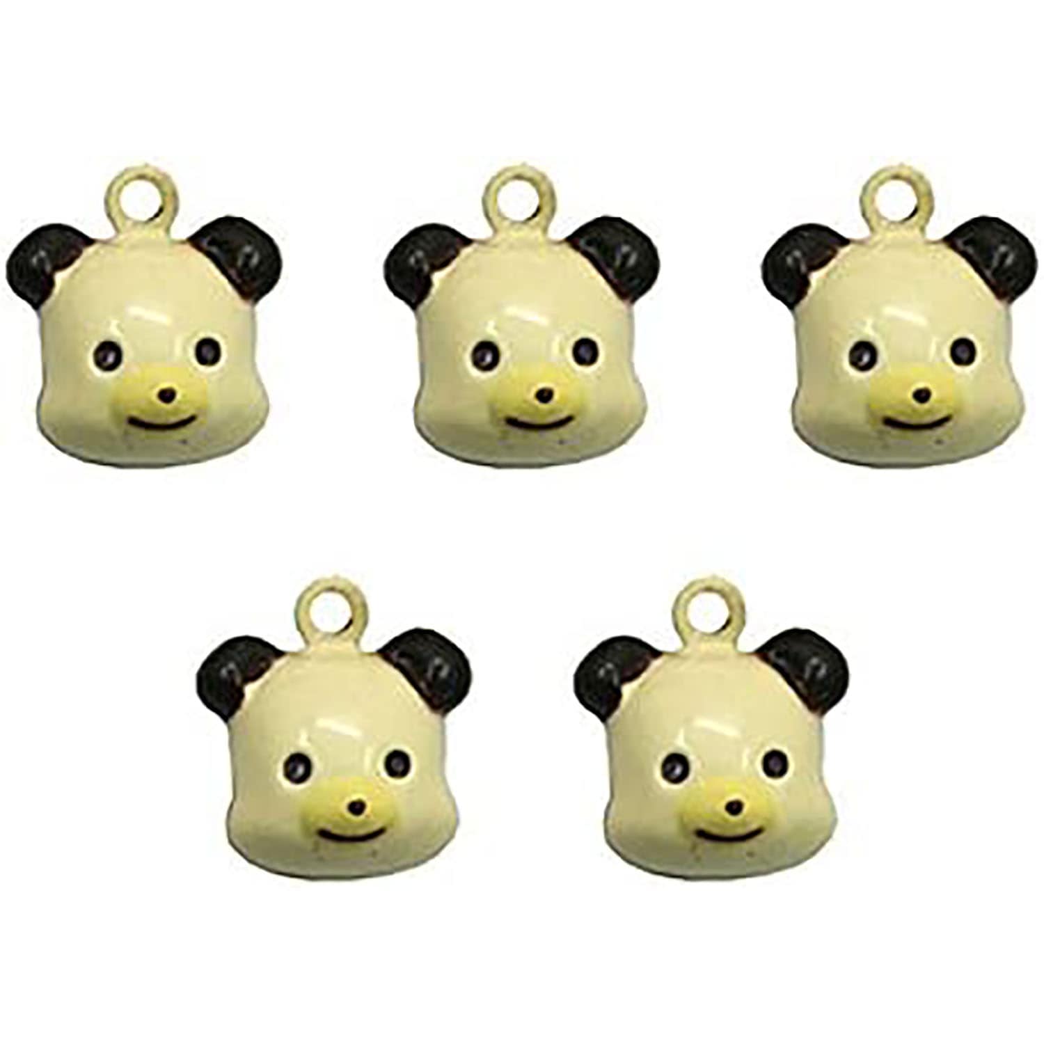 日本紐釦貿易 干支鈴 顔タイプ 5個入 イヌ 約13mm CF70 （ご注文単位1束）【直送品】