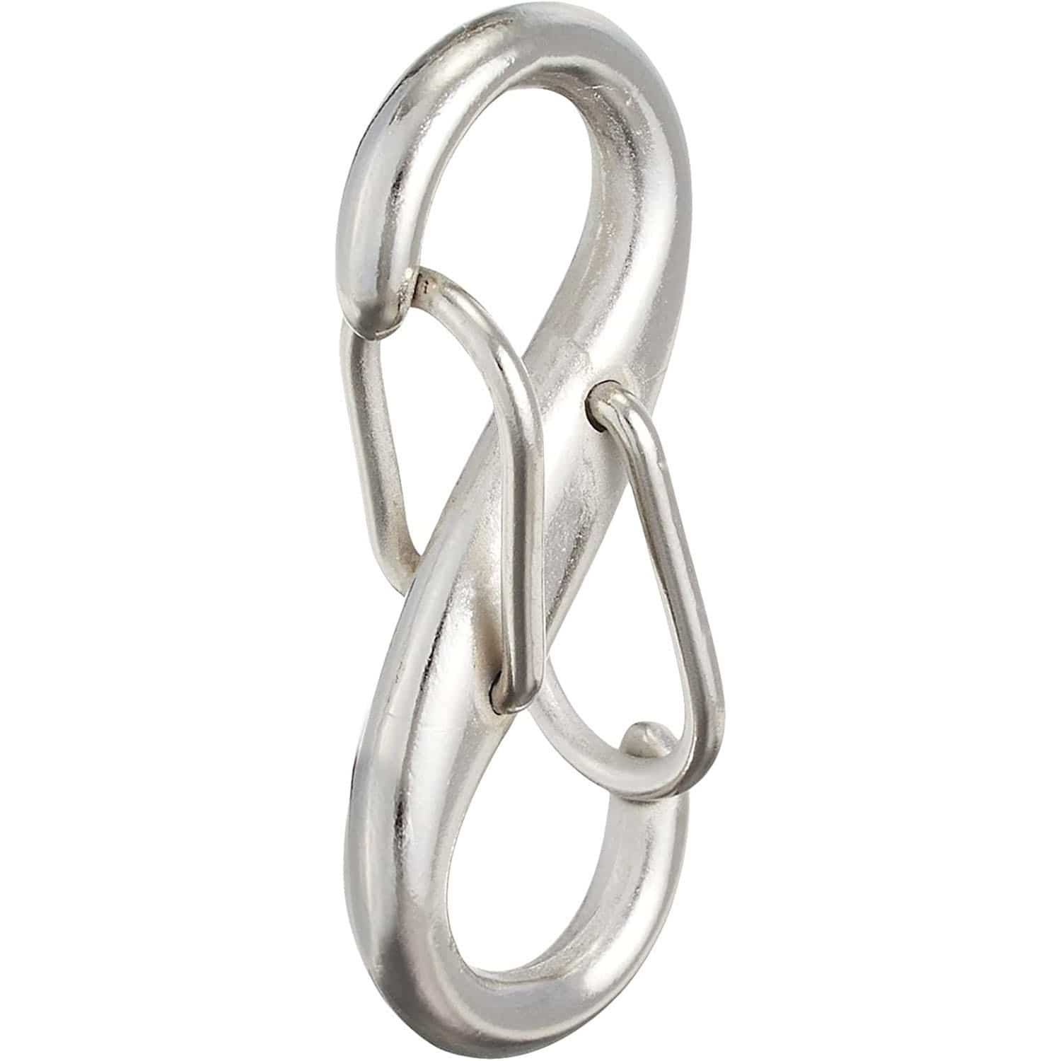 日本紐釦貿易 Wナスカン 3.8×1.6cm 内径0.9cm シルバー 4個入 S27-100 （ご注文単位1束）【直送品】