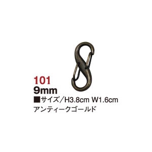 日本紐釦貿易 Wナスカン 3.8×1.6cm 内径0.9cm アンティークゴールド 4個入 S27-101 (ご注文単位1束)【直送品】