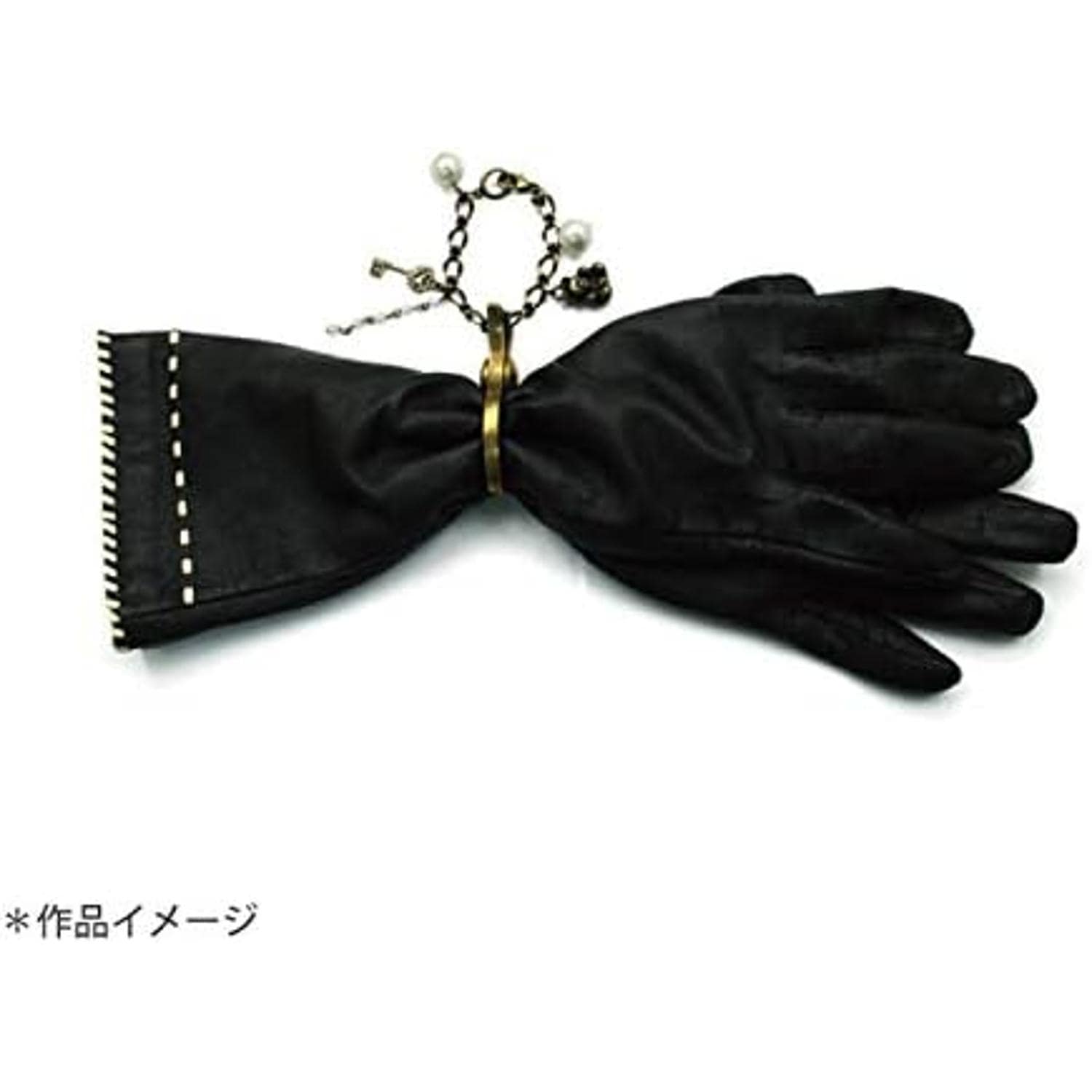 日本紐釦貿易 グローブホルダー W5.5×H2.8cm アンティークゴールド A6-2 （ご注文単位1個）【直送品】