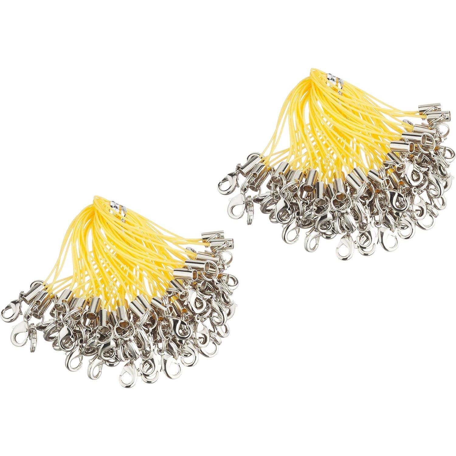 日本紐釦貿易 カン付ナスカンストラップ 100本入 山吹 KD165-100 (ご注文単位1束)【直送品】