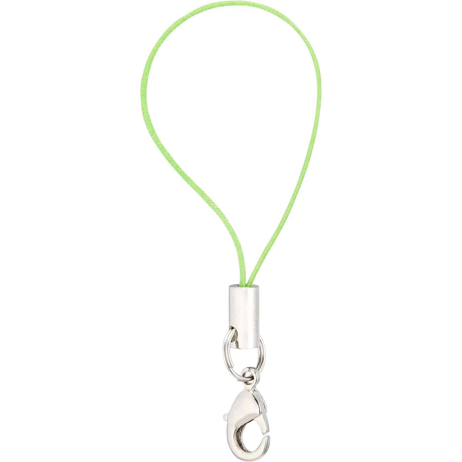 日本紐釦貿易 カン付ナスカンストラップ 100本入 グリーン KD167-100 （ご注文単位1束）【直送品】