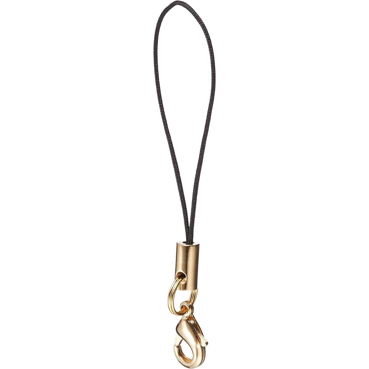 日本紐釦貿易 カン付きナスカンストラップ 5本入 黒 KD133 (ご注文単位1束)【直送品】