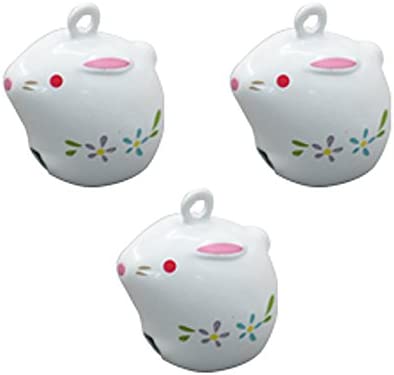 日本紐釦貿易 干支鈴 全身タイプ 3個入 ウサギ 約W23×H20mm CF83 （ご注文単位1束）【直送品】