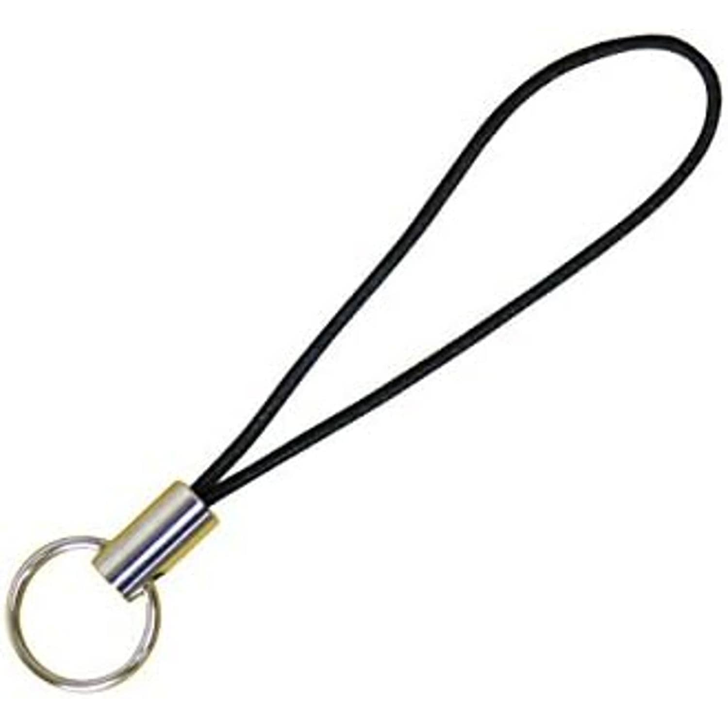 日本紐釦貿易 ゴム紐ストラップ 100個入 黒 KD170-100 （ご注文単位1束）【直送品】