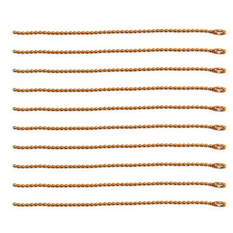 日本紐釦貿易(Nippon Chuko) カラーボールチェーン 1.5mm×10cm 10本入 オレンジ NS291 1袋(ご注文単位1袋)【直送品】