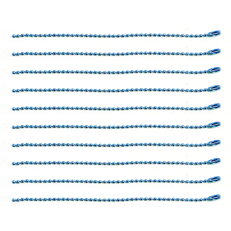 日本紐釦貿易(Nippon Chuko) カラーボールチェーン 1.5mm×10cm 10本入 ブルー NS294 1袋(ご注文単位1袋)【直送品】