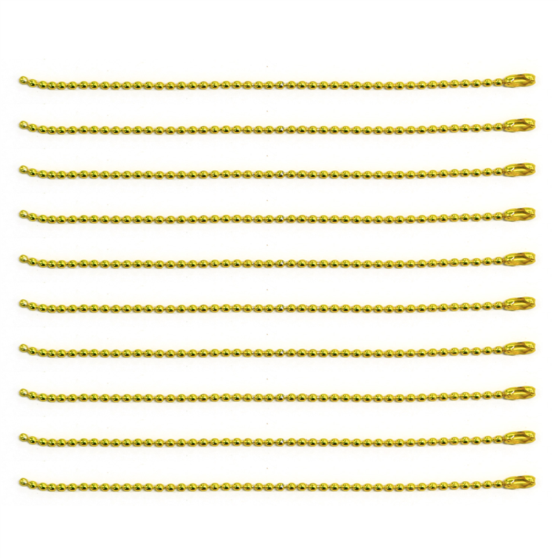 日本紐釦貿易(Nippon Chuko) カラーボールチェーン 1.5mm×10cm 100本入 イエロー NS290-100 1袋(ご注文単位1袋)【直送品】