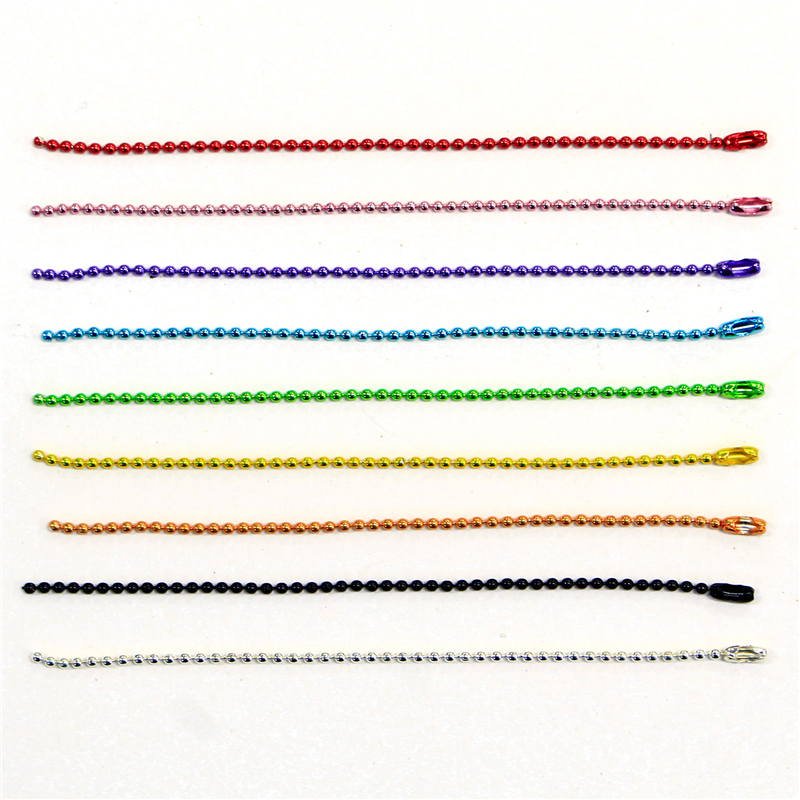日本紐釦貿易(Nippon Chuko) カラーボールチェーン 1.5mm×10cm 9本入 ミックスカラー NS306 1袋（ご注文単位1袋）【直送品】