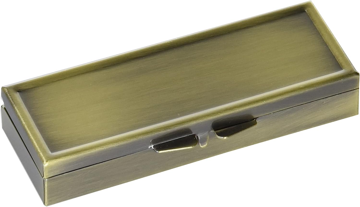 日本紐釦貿易 ピルケース 長方形 W86×H34mm アンティークゴールド A8-39 （ご注文単位1個）【直送品】
