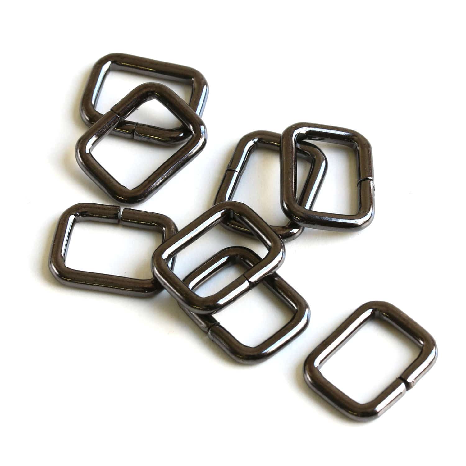 日本紐釦貿易 角カン 幅10mm 30個入 ブラックニッケル S23-35 (ご注文単位1束)【直送品】