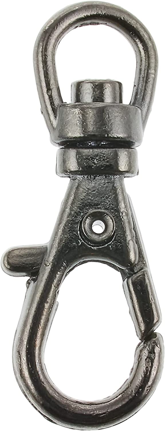 日本紐釦貿易 バッグ用ナスカン 内径0.6x3.2cm ブラックニッケル 10個入 S27-24 （ご注文単位1束）【直送品】