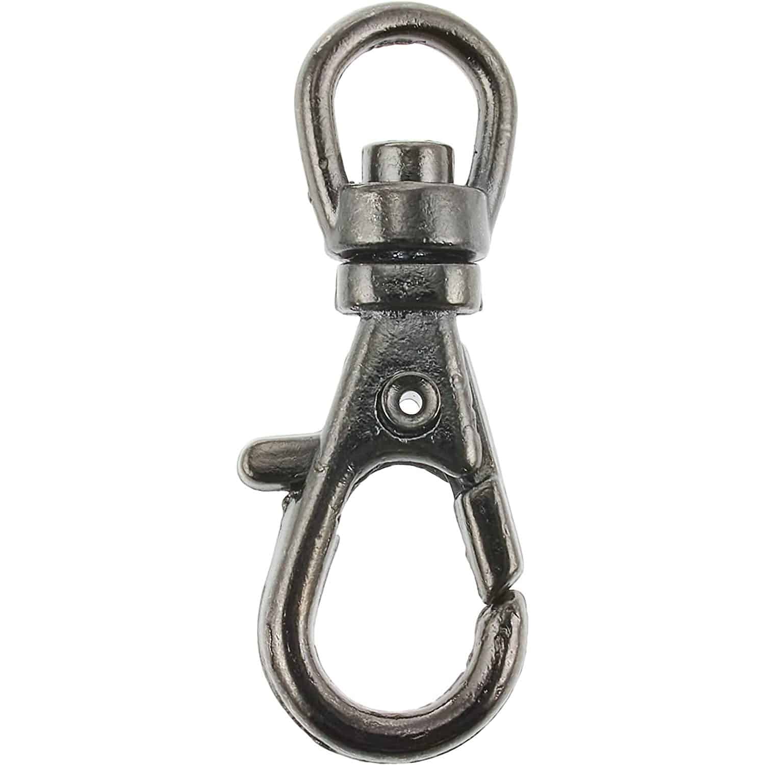 日本紐釦貿易 バッグ用ナスカン 内径0.6x3.2cm ブラックニッケル 10個入 S27-24 (ご注文単位1束)【直送品】