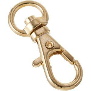 日本紐釦貿易 バッグ用ナスカン 内径0.9x3.3cm ゴールド 10個入 S27-26 （ご注文単位1束）【直送品】