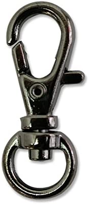 日本紐釦貿易 バッグ用ナスカン 内径0.9x3.3cm ブラックニッケル 10個入 S27-28 （ご注文単位1束）【直送品】