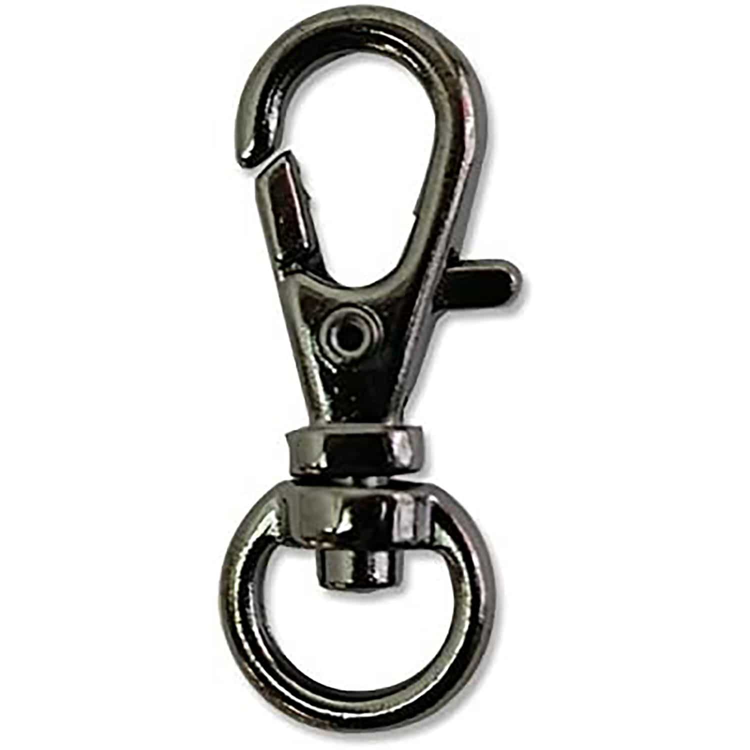 日本紐釦貿易 バッグ用ナスカン 内径0.9x3.3cm ブラックニッケル 10個入 S27-28 (ご注文単位1束)【直送品】