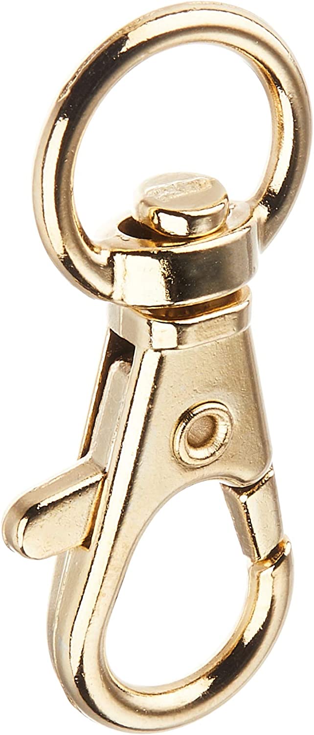 >日本紐釦貿易 バッグ用ナスカン 内径1.1x4.2cm ゴールド 10個入 S27-30 (ご注文単位1束)【直送品】