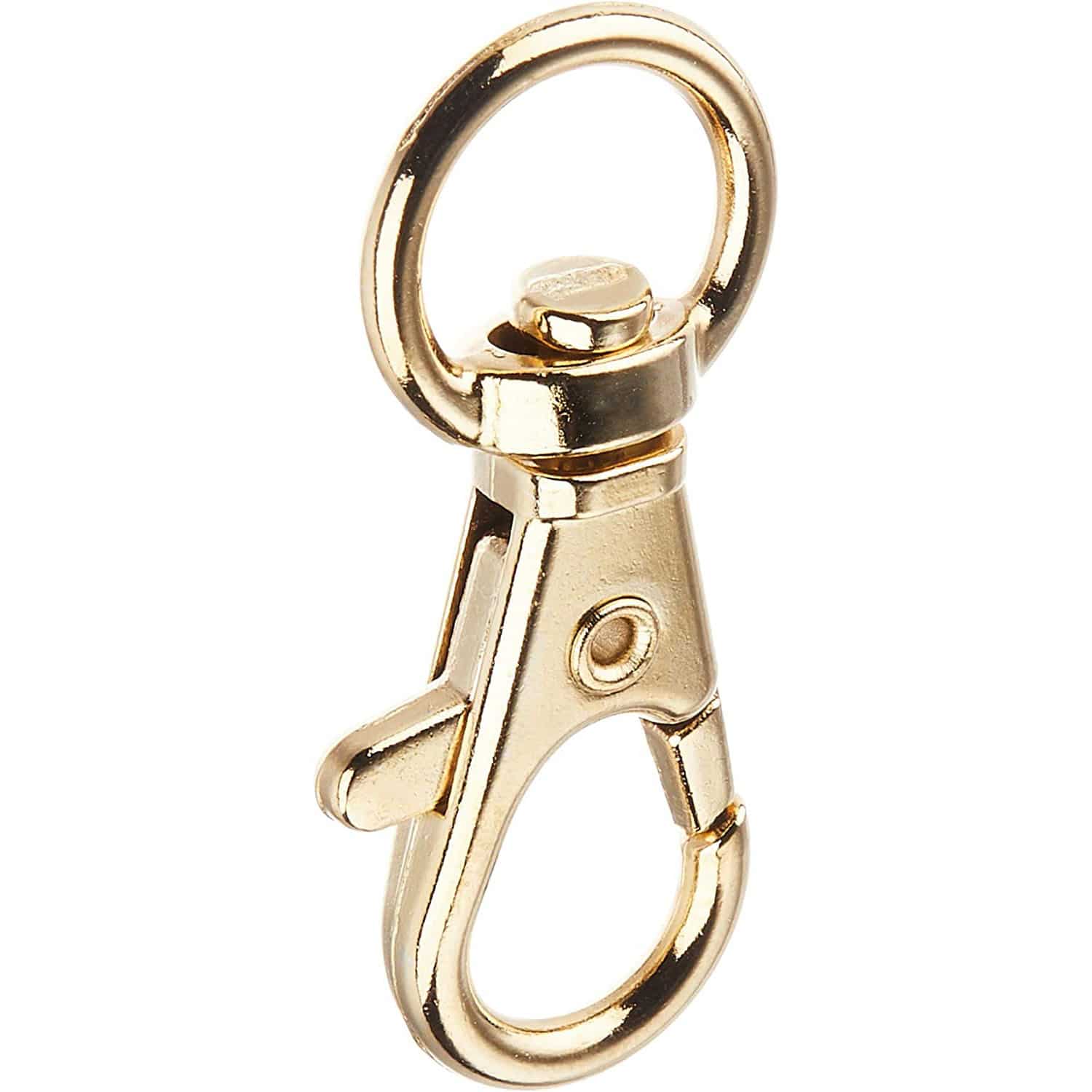 日本紐釦貿易 バッグ用ナスカン 内径1.1x4.2cm ゴールド 10個入 S27-30 (ご注文単位1束)【直送品】