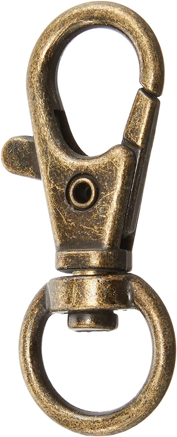 日本紐釦貿易 バッグ用ナスカン 内径1.1x4.2cm アンティークゴールド 10個入 S27-31 （ご注文単位1束）【直送品】