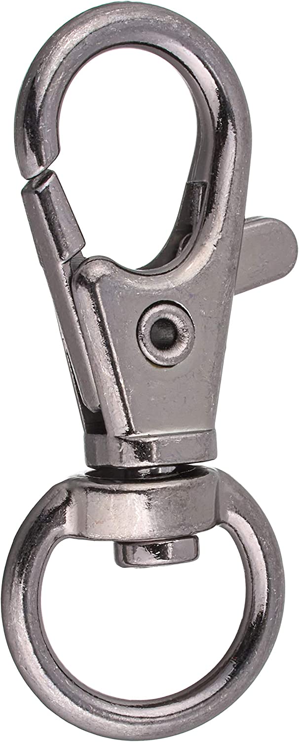 日本紐釦貿易 バッグ用ナスカン 内径1.1x4.2cm ブラックニッケル 10個入 S27-32 （ご注文単位1束）【直送品】