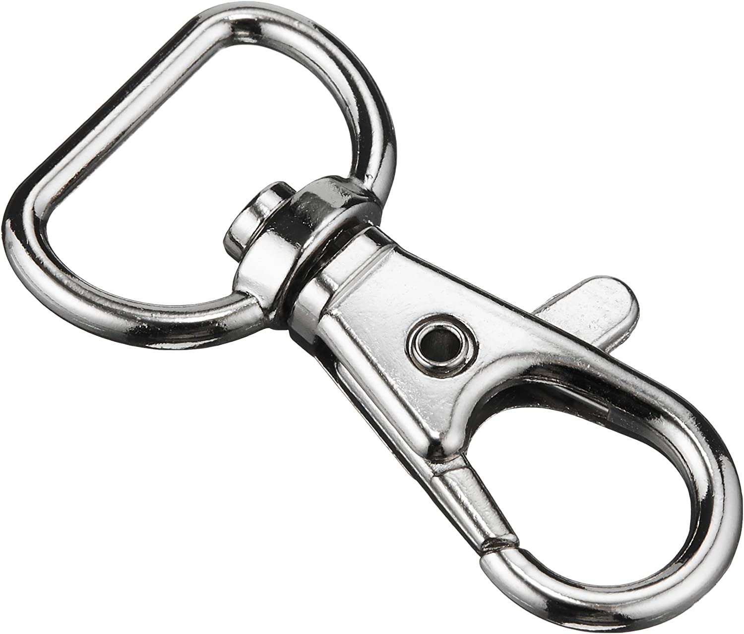 日本紐釦貿易 バッグ用ナスカン 内径1.6x4.2cm シルバー 10個入 S27-33 （ご注文単位1束）【直送品】