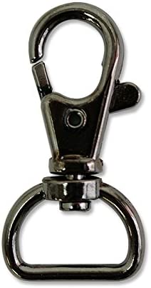 日本紐釦貿易 バッグ用ナスカン 内径1.6x4.2cm ブラックニッケル 10個入 S27-36 （ご注文単位1束）【直送品】