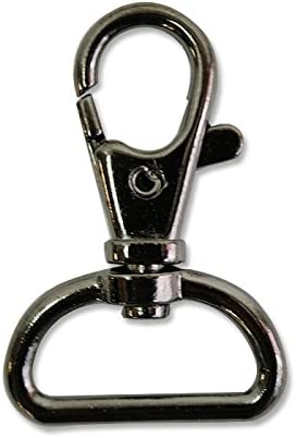 日本紐釦貿易 バッグ用ナスカン 内径2.2x4.2cm ブラックニッケル 10個入 S27-40 （ご注文単位1束）【直送品】