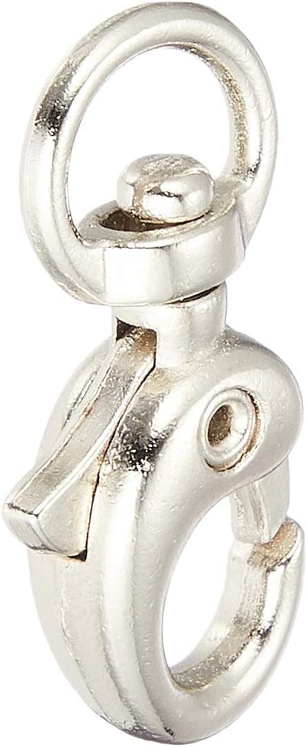 日本紐釦貿易 バッグ用ナスカン 内径0.9xH3cm シルバー 10個入 S27-61 （ご注文単位1束）【直送品】