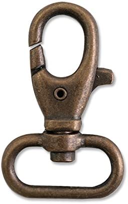 日本紐釦貿易 バッグ用ナスカン 内径2.5xH5cm 6個入 アンティークゴールド S27-65-AG （ご注文単位1束）【直送品】