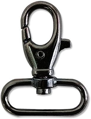 日本紐釦貿易 バッグ用ナスカン 内径3.1xH5.2cm 6個入 黒ニッケル S27-68-B （ご注文単位1束）【直送品】