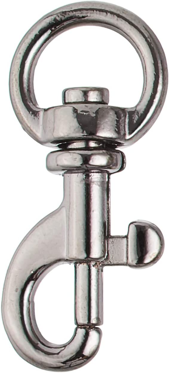 日本紐釦貿易 バッグ用ナスカン 内径0.9xH2.8cm ブラックニッケル 10個入 S27-76 （ご注文単位1束）【直送品】