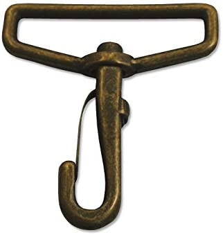 日本紐釦貿易 バッグ用ナスカン 全長5.2cm 内径巾4cm アンティークゴールド 10個入 S27-207 （ご注文単位1束）【直送品】