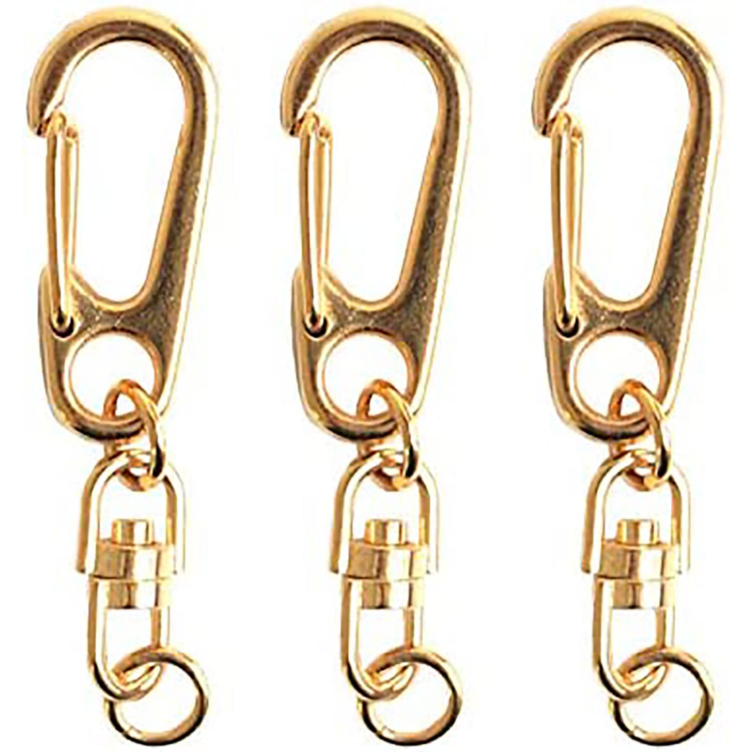 日本紐釦貿易 回転カン付きワンタッチキーホルダー金具 100個入り 全長5.2cm シルバー KD18-100 （ご注文単位1束）【直送品】