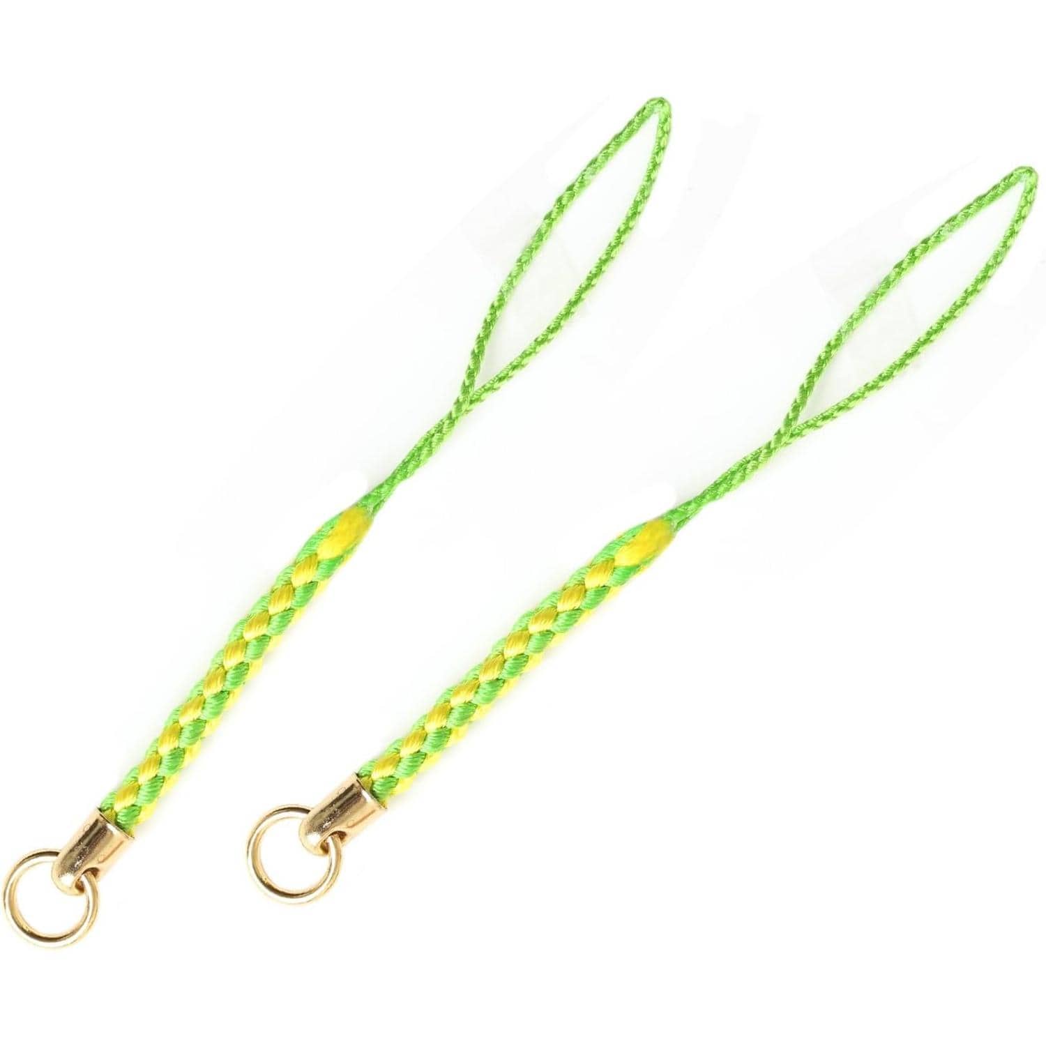 日本紐釦貿易 カン付根付 黄緑×イエロー 約全長8cm 10本入 F1-132 （ご注文単位1束）【直送品】