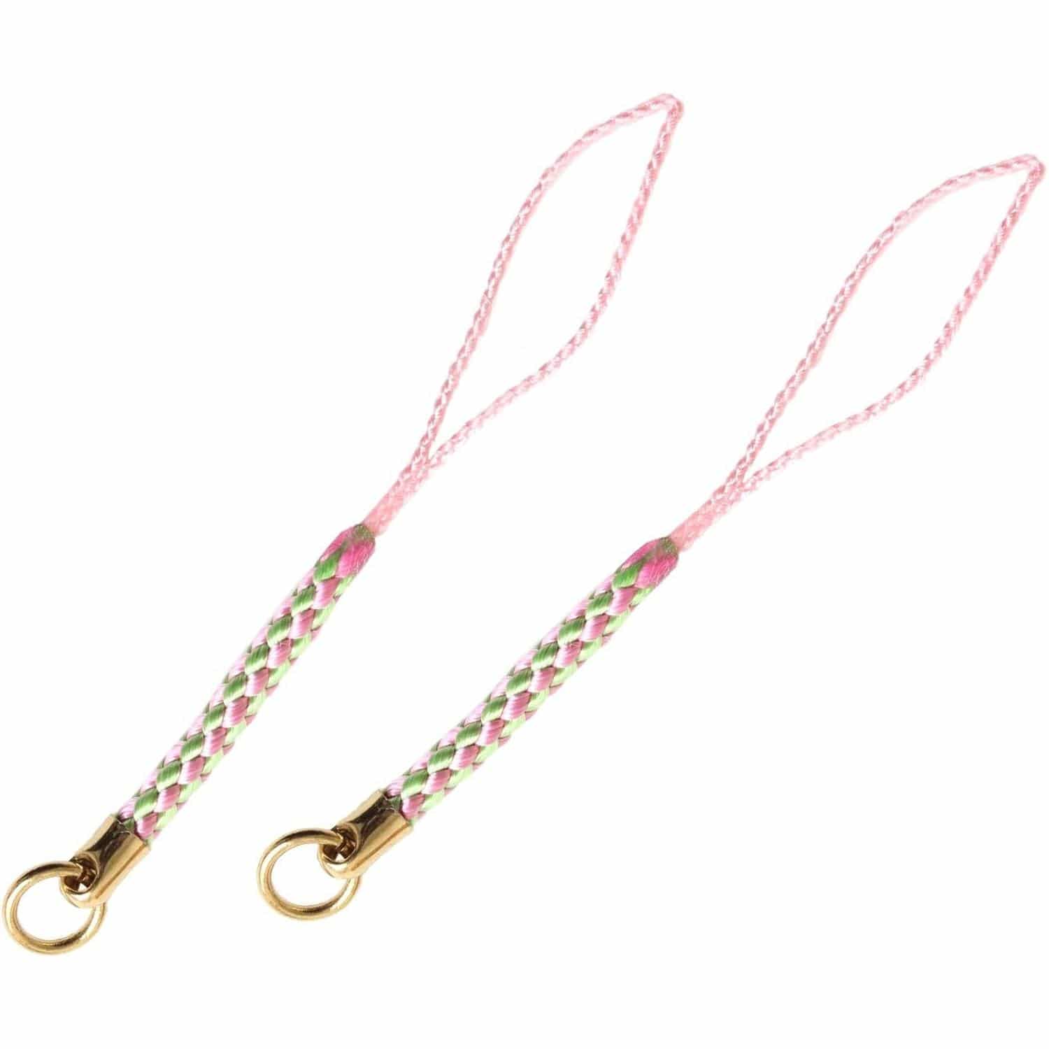 日本紐釦貿易 カン付根付 ピンク×緑 約全長8cm 10本入 F1-134 （ご注文単位1束）【直送品】