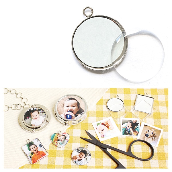 日本紐釦貿易 ポッティングシール ペンダント 丸 シルバー 25mm 1個入 A8-70 （ご注文単位1束）【直送品】