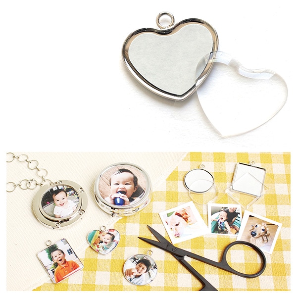 日本紐釦貿易 ポッティングシール ペンダント ハート シルバー 25x18mm 1個入 A8-71 （ご注文単位1束）【直送品】