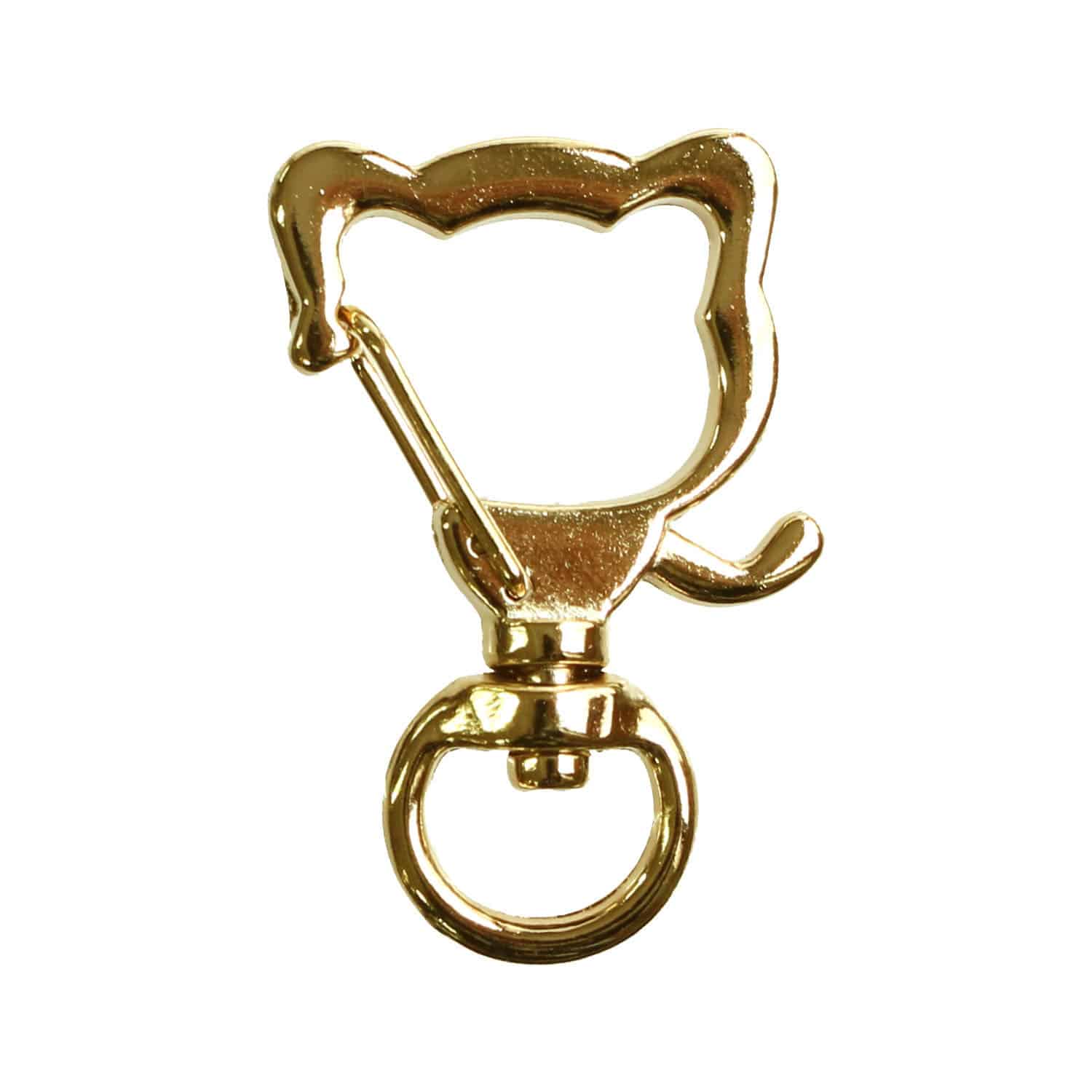 日本紐釦貿易 チャームナスカン ねこ ゴールド 外径W2.2cm 10個入 S27-502-G （ご注文単位1束）【直送品】