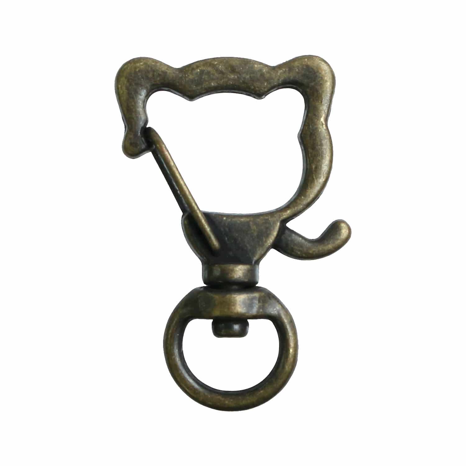 日本紐釦貿易 チャームナスカン ねこ アンティークゴールド 外径W2.2cm 10個入 S27-501-S （ご注文単位1束）【直送品】